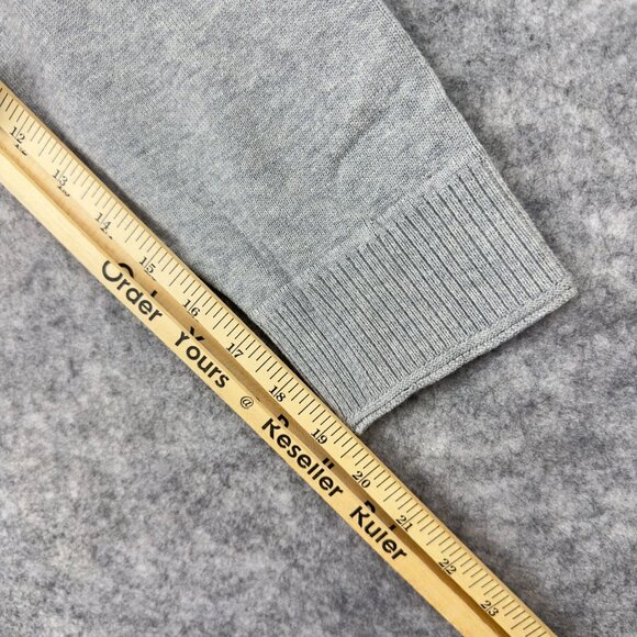 Threads & Heirs Sweater Men XL Light Gray Heather V-Neck  100% Cotton - Picture 10 of 10